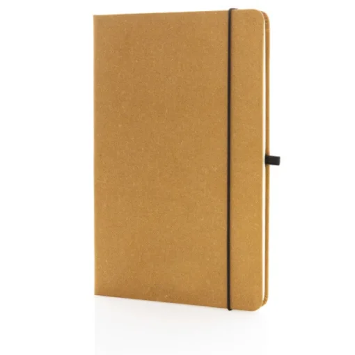 Gift Campaign Taccuini con logo A5 con elastico pagine a righe Recycled Leather> Taccuini Ecologici