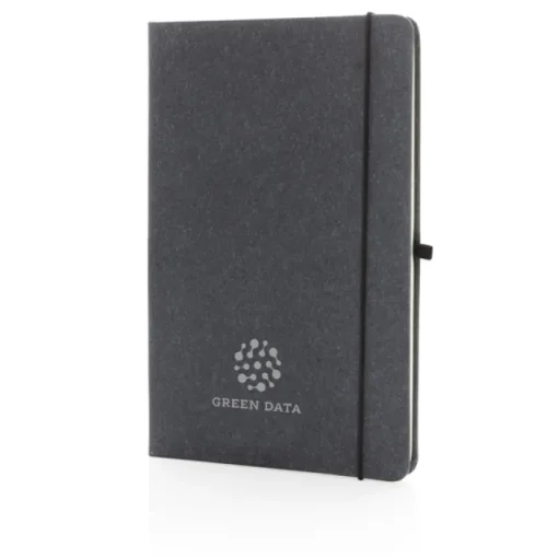 Gift Campaign Taccuini con logo A5 con elastico pagine a righe Recycled Leather> Taccuini Ecologici