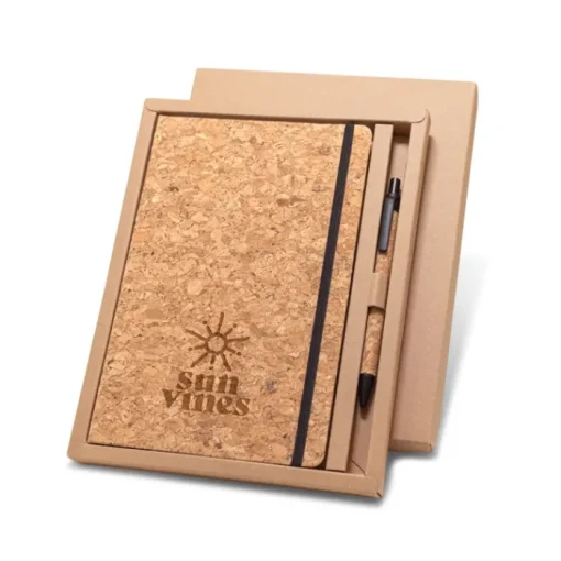Gift Campaign Taccuini ecologici A5 copertina bambù con elastico pagine a righe Cork> Taccuini Ecologici