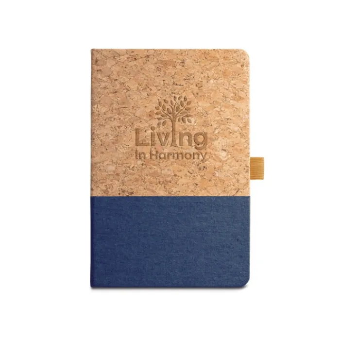 Gift Campaign Taccuini ecologici personalizzati a righe copertina sughero e lino Greener Colors> Taccuini Ecologici|Quaderni A5