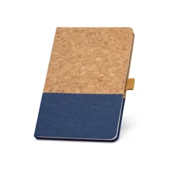 Gift Campaign Taccuini ecologici personalizzati a righe copertina sughero e lino Greener Colors><noscript><img width=