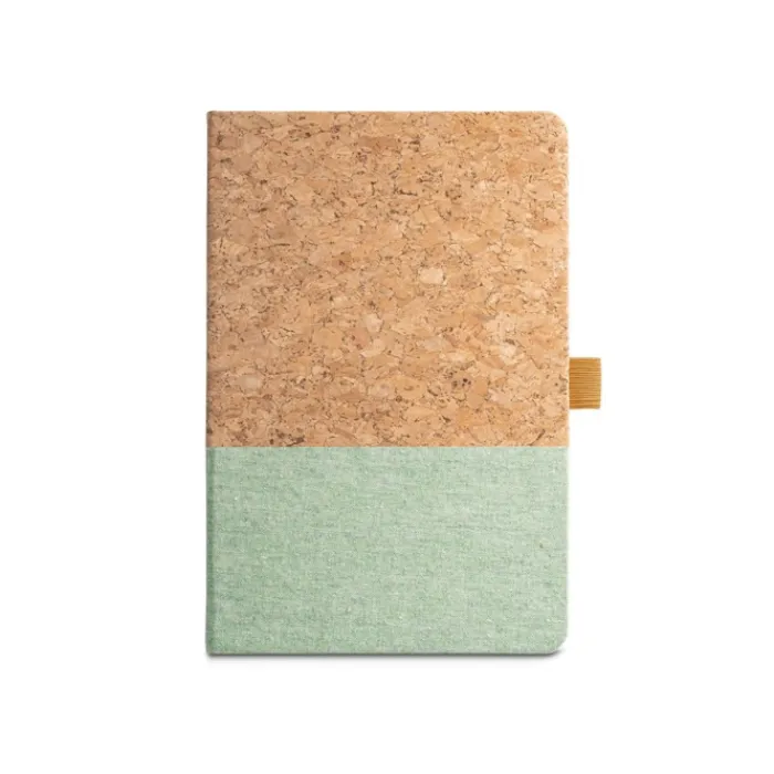 Gift Campaign Taccuini ecologici personalizzati a righe copertina sughero e lino Greener Colors> Taccuini Ecologici|Quaderni A5