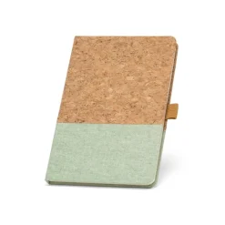 Gift Campaign Taccuini ecologici personalizzati a righe copertina sughero e lino Greener Colors><noscript><img width=