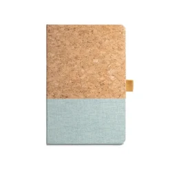 Gift Campaign Taccuini ecologici personalizzati a righe copertina sughero e lino Greener Colors><noscript><img width=