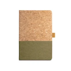 Gift Campaign Taccuini ecologici personalizzati a righe copertina sughero e lino Greener Colors><noscript><img width=