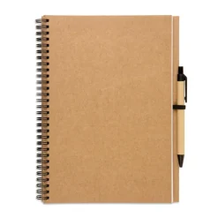 Gift Campaign Taccuini ecologici personalizzati pagine bianche e penna blu EcoBasic Large></noscript> Gadget Ecologici|Taccuini Con Penna