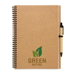 Gift Campaign Taccuini ecologici personalizzati pagine bianche e penna blu EcoBasic Large></noscript> Gadget Ecologici|Taccuini Con Penna