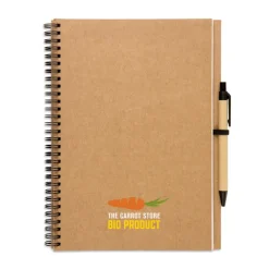 Gift Campaign Taccuini ecologici personalizzati pagine bianche e penna blu EcoBasic Large></noscript> Gadget Ecologici|Taccuini Con Penna