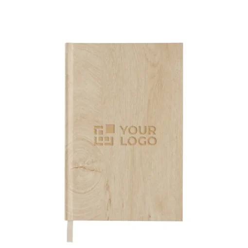 Gift Campaign Taccuino A5 a righe con copertina rigida in carta che sembra legno> Taccuini Ecologici|Quaderni A5