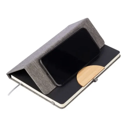 Gift Campaign Taccuino A5 a righe con copertina pieghevole e supporto per cellulare> Quaderni A5