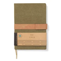 Gift Campaign Taccuino A5 a righe copertina in tela riciclata e chiusura magnetica><noscript><img width=