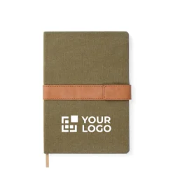 Gift Campaign Taccuino A5 a righe copertina in tela riciclata e chiusura magnetica><noscript><img width=