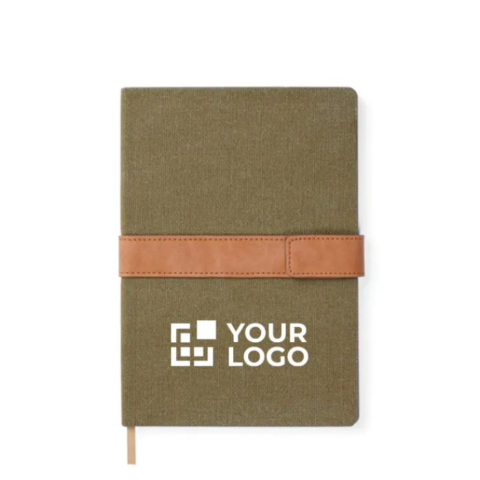 Gift Campaign Taccuino A5 a righe copertina in tela riciclata e chiusura magnetica> Taccuini Ecologici|Quaderni A5