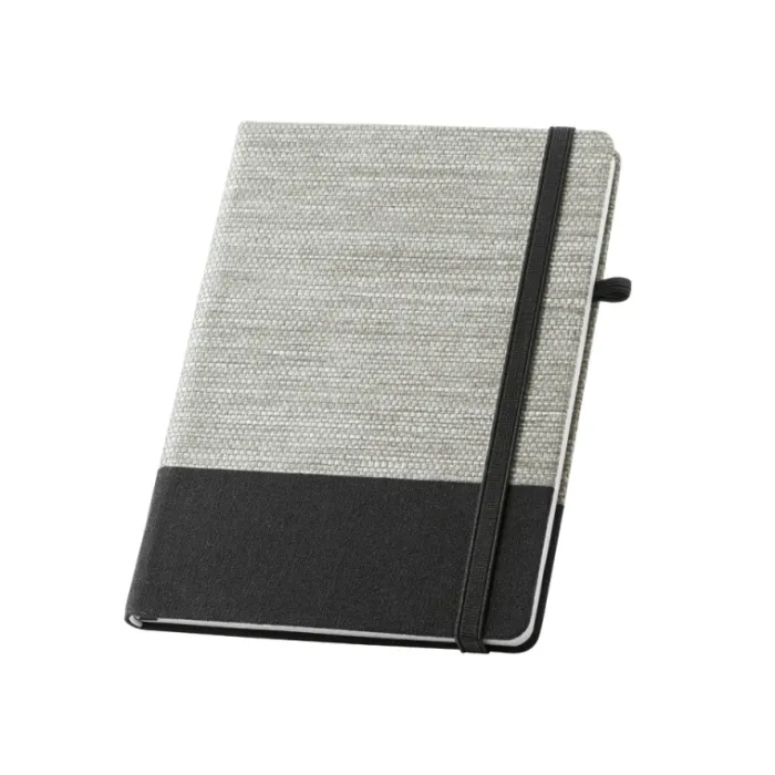 Gift Campaign Taccuino A5 bicolore in tela di cotone e paglia e fogli a righe Office> Quaderni A5
