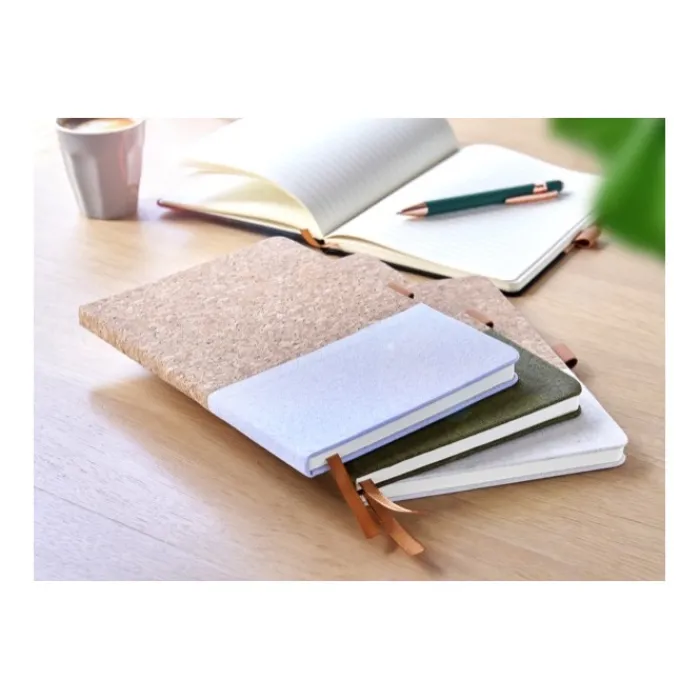 Gift Campaign Taccuino A5 con copertina in sughero e cotone con 80 pagine a righe> Taccuini Ecologici|Quaderni A5