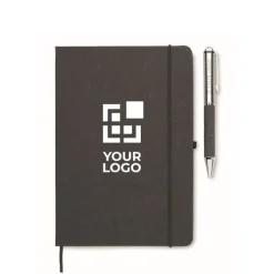 Gift Campaign Taccuino A5 con copertina in pelle riciclata e penna con inchiostro blu></noscript> Taccuini Con Penna|Taccuini Ecologici