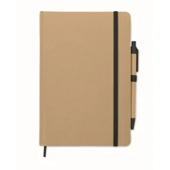 Gift Campaign Taccuino A5 in cartone riciclato con pagine a righe e penna blu> Taccuini Con Penna|Quaderni A5