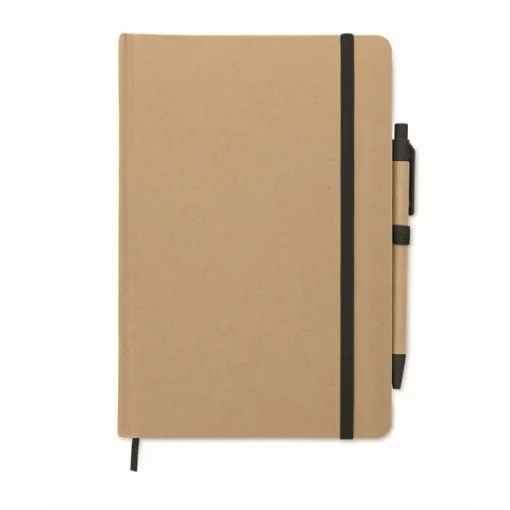 Gift Campaign Taccuino A5 in cartone riciclato con pagine a righe e penna blu> Taccuini Con Penna|Quaderni A5