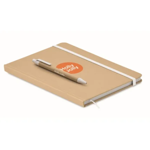 Gift Campaign Taccuino A5 in cartone riciclato con pagine a righe e penna blu> Taccuini Con Penna|Quaderni A5