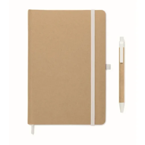 Gift Campaign Taccuino A5 in cartone riciclato con pagine a righe e penna blu> Taccuini Con Penna|Quaderni A5