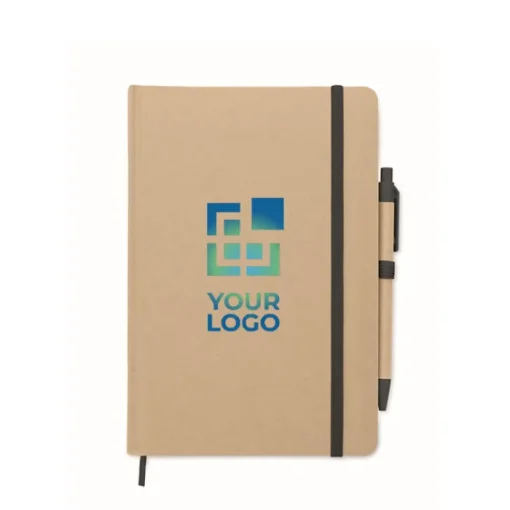 Gift Campaign Taccuino A5 in cartone riciclato con pagine a righe e penna blu> Taccuini Con Penna|Quaderni A5