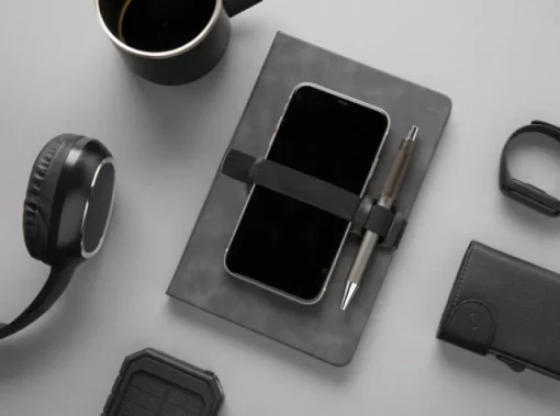 Gift Campaign Taccuino aziendale A5 elegante con cinturino e pagine a righe Holder> Quaderni A5