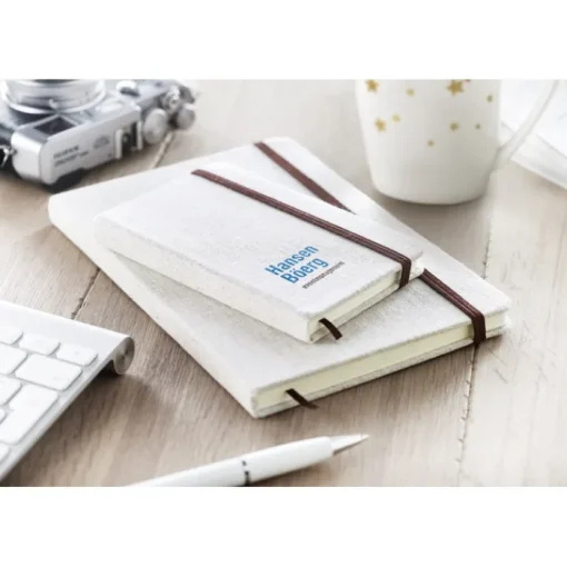 Gift Campaign Taccuino con logo A5 con elastico copertina canvas pagine righe Canvas> Quaderni A5