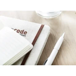 Gift Campaign Taccuino con logo A5 con elastico copertina canvas pagine righe Canvas></noscript> Quaderni A5