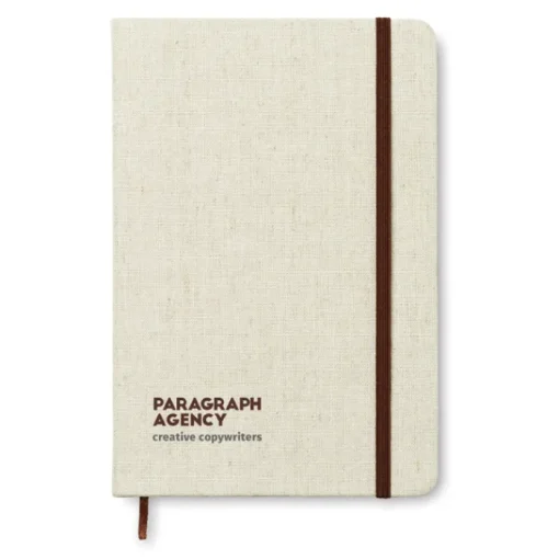 Gift Campaign Taccuino con logo A5 con elastico copertina canvas pagine righe Canvas> Quaderni A5