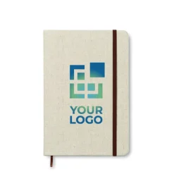 Gift Campaign Taccuino con logo A5 con elastico copertina canvas pagine righe Canvas></noscript> Quaderni A5
