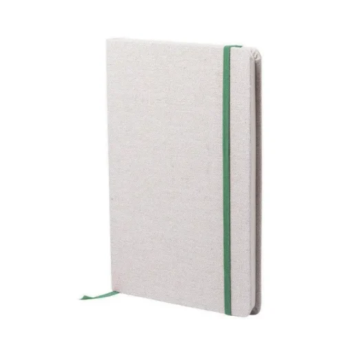 Gift Campaign Taccuino con logo A5 copertina cotone con elastico pagine neutre Royal> Gadget Ecologici|Taccuini Ecologici