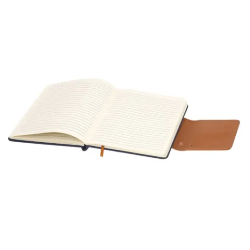 Gift Campaign Taccuino con patta in PU riciclato e portatessere A5 fogli a righe> Quaderni A5