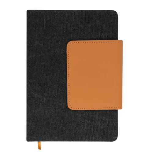 Gift Campaign Taccuino con patta in PU riciclato e portatessere A5 fogli a righe> Quaderni A5