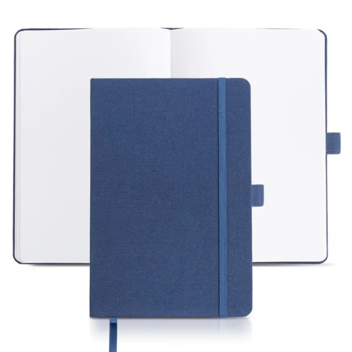 Gift Campaign Taccuino in rPET formato A5 con pagine neutre e anello porta penna> Taccuini Ecologici|Quaderni A5