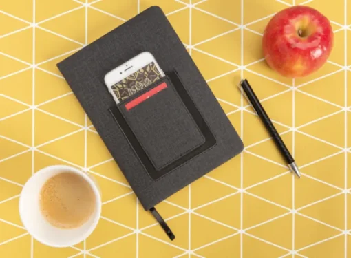 Gift Campaign Taccuino promozionale A5 con taschino pagine a righe crema Pocket> Quaderni A5