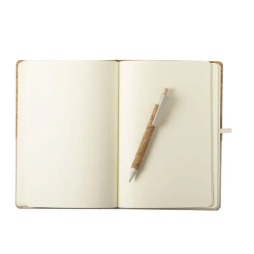 Gift Campaign Taccuino promozionale in sughero A5 con penna pagine bianche Greener> Gadget Ecologici|Taccuini Con Penna