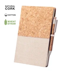 Gift Campaign Taccuino promozionale in sughero A5 con penna pagine bianche Greener></noscript> Gadget Ecologici|Taccuini Con Penna