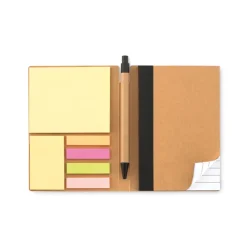 Gift Campaign Taccuino promozionale riciclato con memo adesivi e penna EcoSet> Post-It E Memo|Taccuini Tascabili E Quadernini A6
