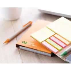 Gift Campaign Taccuino promozionale riciclato con memo adesivi e penna EcoSet></noscript> Post-It E Memo|Taccuini Tascabili E Quadernini A6