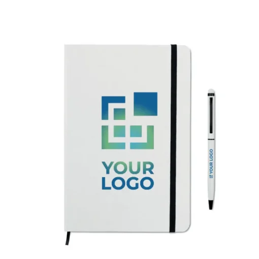 Gift Campaign Taccuino pubblicitario A5 fogli a righe con penna blu ColourTouch> Taccuini Con Penna|Quaderni A5
