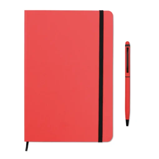 Gift Campaign Taccuino pubblicitario A5 fogli a righe con penna blu ColourTouch> Taccuini Con Penna|Quaderni A5