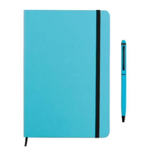Gift Campaign Taccuino pubblicitario A5 fogli a righe con penna blu ColourTouch> Taccuini Con Penna|Quaderni A5