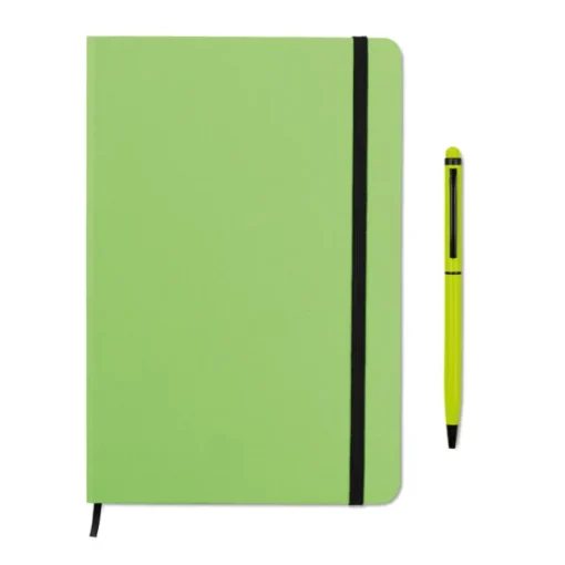 Gift Campaign Taccuino pubblicitario A5 fogli a righe con penna blu ColourTouch> Taccuini Con Penna|Quaderni A5