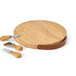 Gift Campaign Tagliere in bambù con maniglia e tre utensili per il formaggio inclusi></noscript> Taglieri