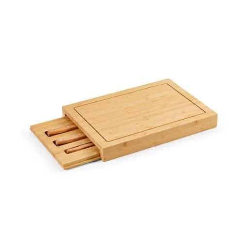 Gift Campaign Tagliere in bambù con scomparto scorrevole per tre coltelli da cucina> Taglieri