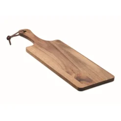Gift Campaign Tagliere in di acacia con manico e cordino in PU> Taglieri