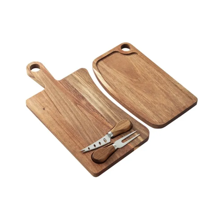 Gift Campaign Tagliere in legno di acacia FSC™ con bordo e foro per appenderlo> Taglieri