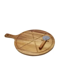 Gift Campaign Tagliere in di acacia con 6 scanalature e rotella tagliapizza></noscript> Altri Utensili Da Cucina