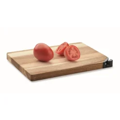 Gift Campaign Tagliere in personalizzato in acacia con affilalame su un angolo> Taglieri