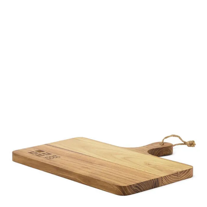 Gift Campaign Tagliere orizzontale pubblicitario in pregiato e manico TeakWood> Taglieri